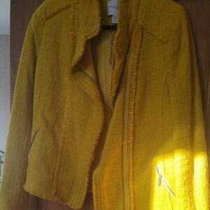 Carolina Belle Mustard Textured Women's Jacket
